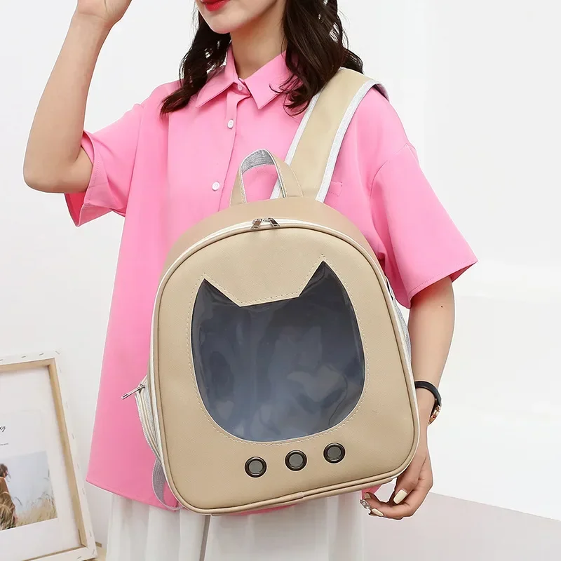 Bolsas para gatos, bolsa para mascotas, mochilas portátiles para salir, suministros de viaje para perros y gatos, mochila para mascotas, transportador de animales pequeños - imagen 2