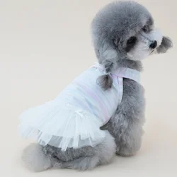 Vestido tutú con falda tweed y encaje para perro
