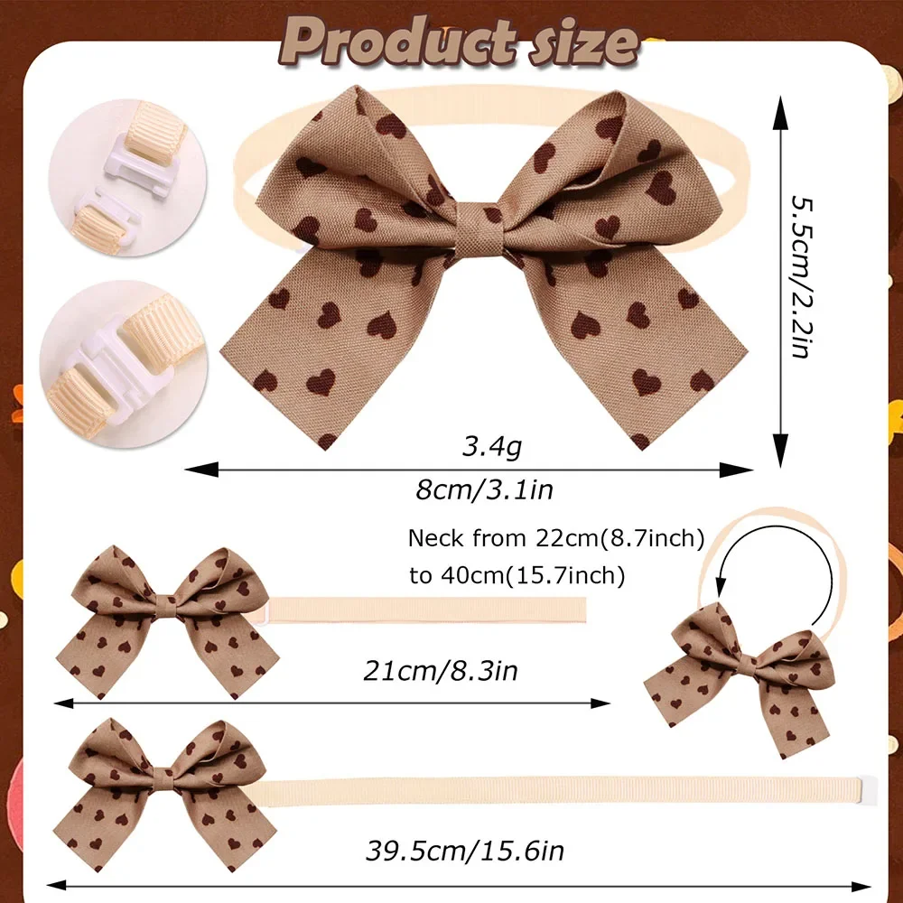 50 Uds. Pajarita delicada para perro pequeño, pajarita para gato, decoración ajustable para el cuidado de perros y mascotas, accesorios para perros - imagen 4