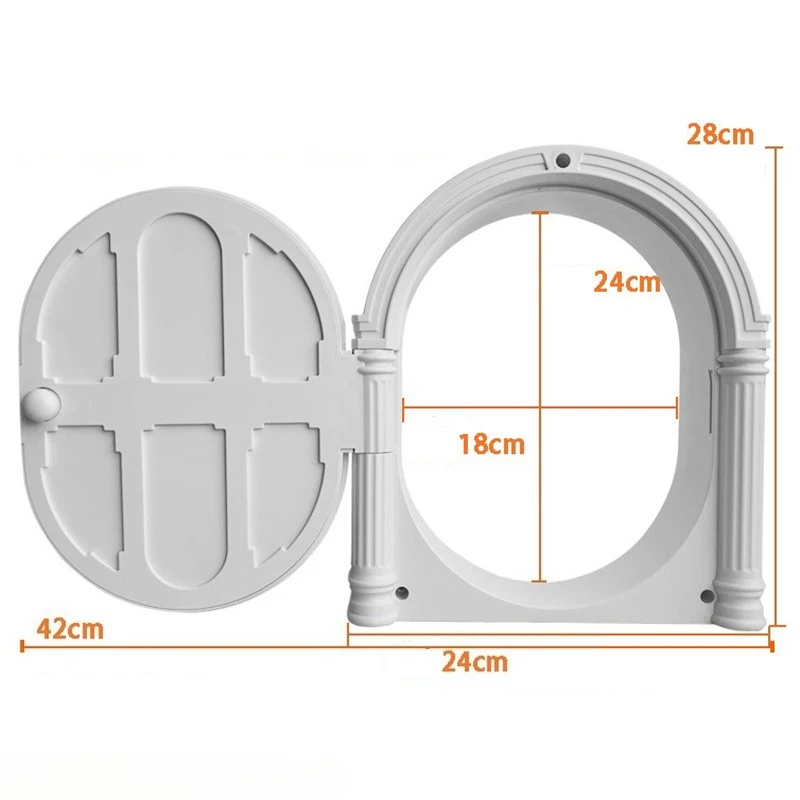Puertas portátiles blancas para gatos, sin solapa, puerta Interior para gatos, barrera resistente controlable, puertas para perros y gatitos, suministros seguros para mascotas - imagen 5