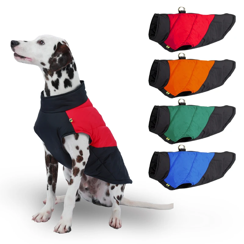 Nueva chaqueta de plumón para mascotas para perros grandes, ropa cálida de invierno para perros medianos y grandes, abrigos impermeables para Bulldog Shepherds Greyhound mascotas