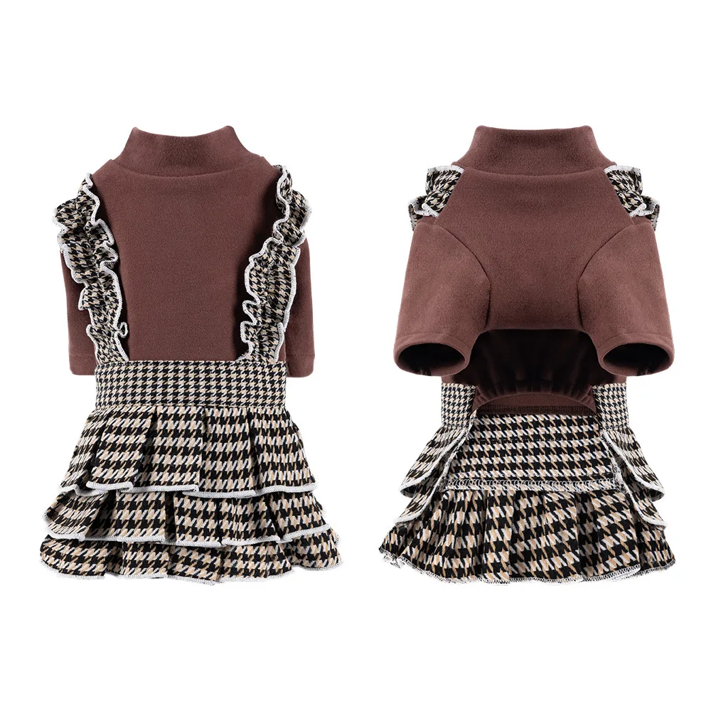 Vestido de diseño para perros pequeños y medianos, monos para cachorros, faldas con volantes de 3 capas, ropa de moda para chicas y mascotas, ropa Yorkie