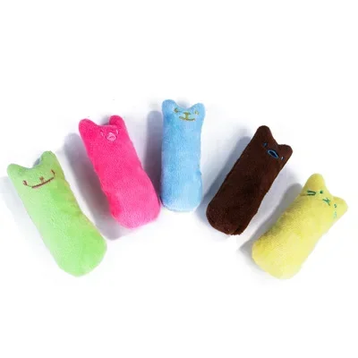 Juguetes de hierba gatera para moler dientes, divertido juguete interactivo de peluche para gatos, gatito para mascotas, juguete Vocal para masticar, garras, mordedura del pulgar, menta para gatos - imagen 2