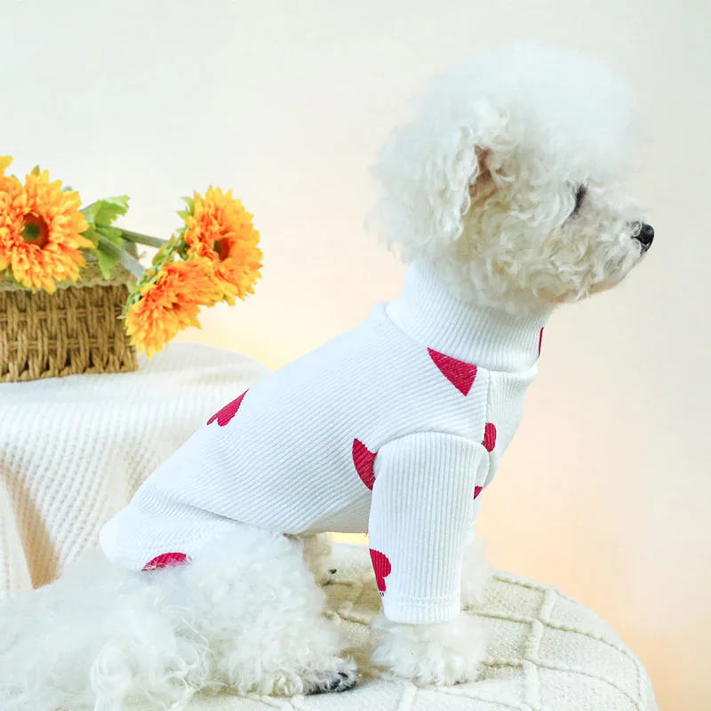 Ropa para perros y gatos, jersey de cuello alto, camiseta de manga larga, sudaderas con capucha para perros pequeños, Chiwawa Yorks, camiseta con capucha para cachorros XS - imagen 4