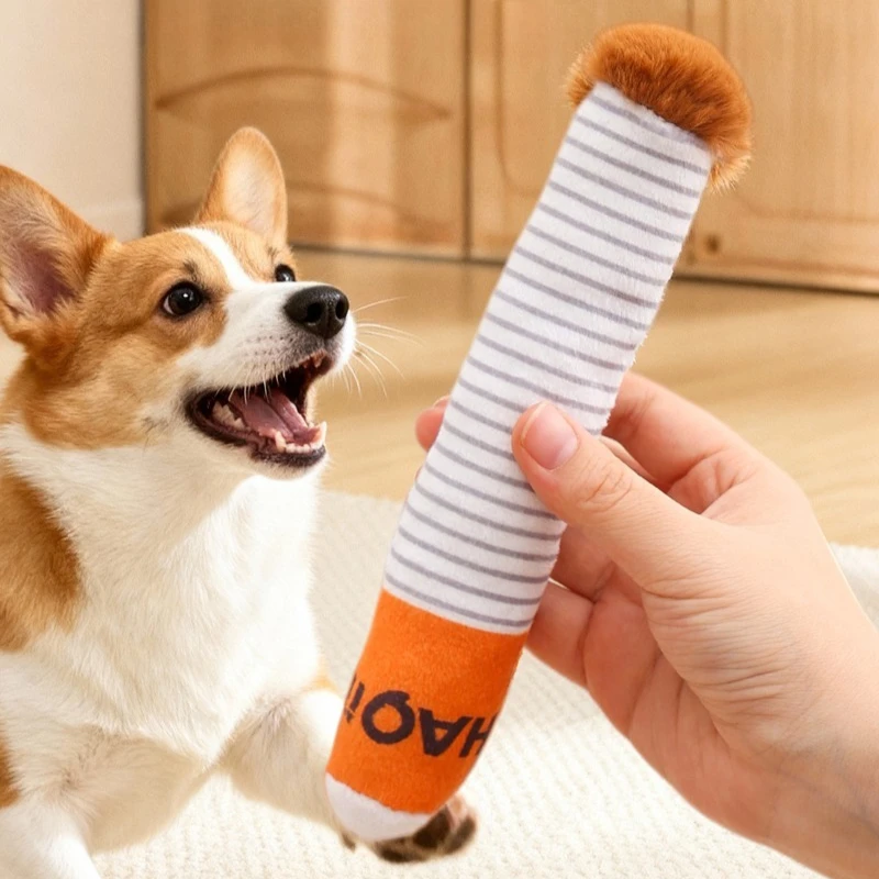 Juguete interactivo de peluche para perros - Forma de cajetilla - imagen 2