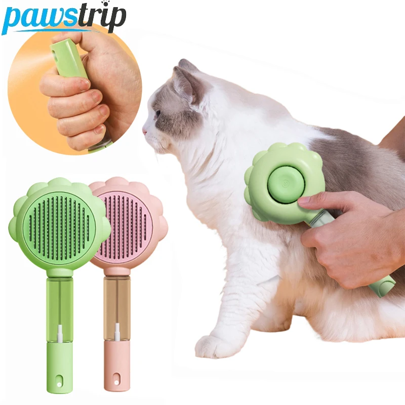 Peine en aerosol 3 en 1 para gatos, cepillo de aseo para gatos, perros, cepillo de depilación para mascotas, removedor de pelo para gatos, masajees para gatitos, accesorios para gatos