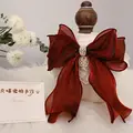 Wine red bow