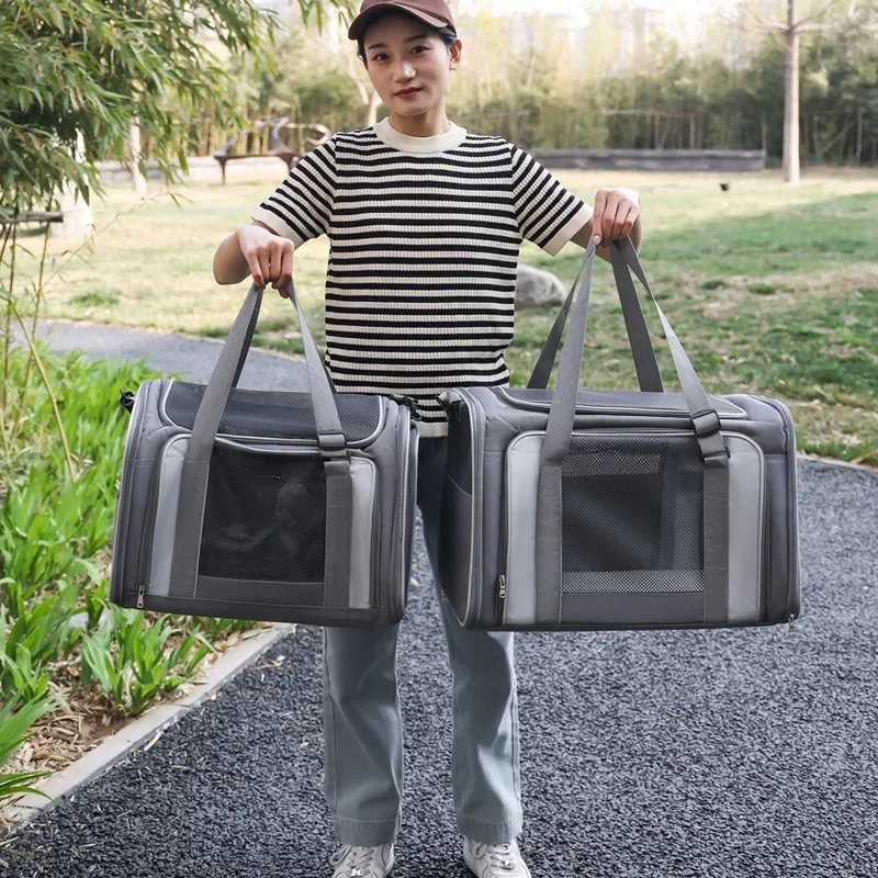 Bolso portátil para mascotas con hombro para gatos, bolso cruzado para gatos transpirable de gran espacio - imagen 4
