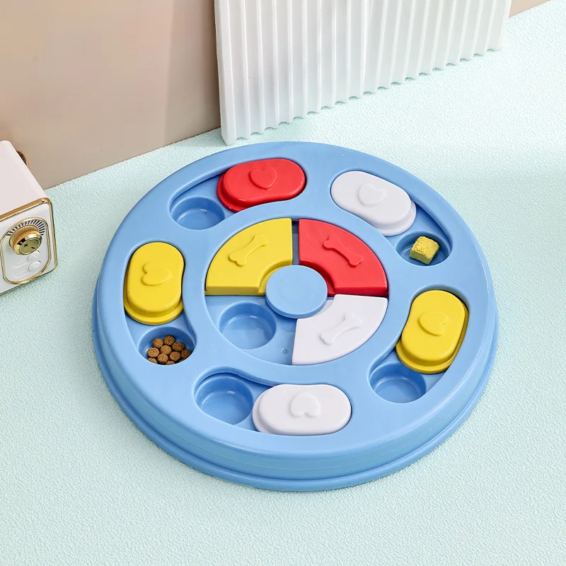 Dispensador de comida IQ para cachorros, cuenco antideslizante para comer lentamente, juego de entrenamiento para perros y gatos, rompecabezas para perros, juguetes, alimentador lento, aumento interactivo - imagen 5