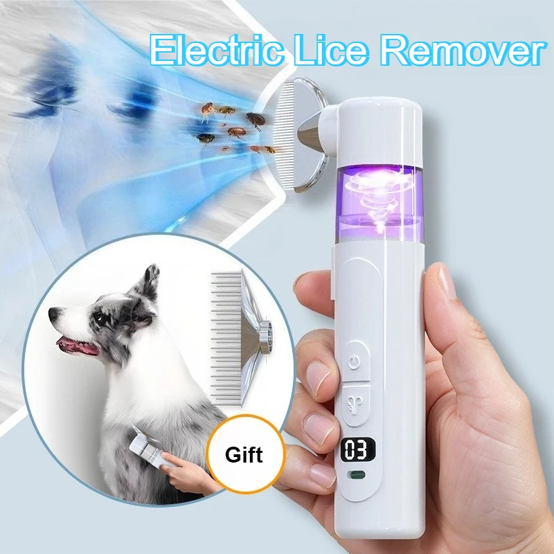 Pet Lice Comb Dog Puppy Electric Anti Lice Comb Accessories Pets Cats Dog Brush Cleaning Dog Grooming Equipment Care Supplies