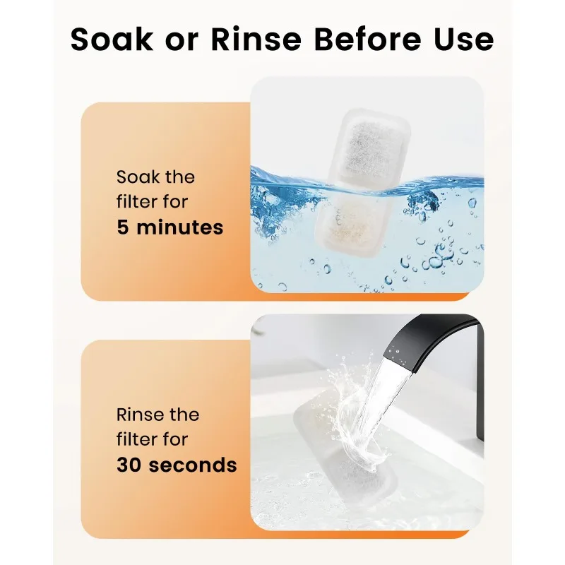 Filtros de repuesto con esponja prefiltro para fuente de agua de mascotas - imagen 2
