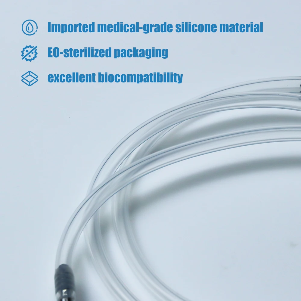 Tubo de drenaje estriado plano, silicona de grado médico, 7mm, 10mm, con trocar, tubos de drenaje para heridas, esterilización Eo, equipo veterinario, 10 Uds. - imagen 3