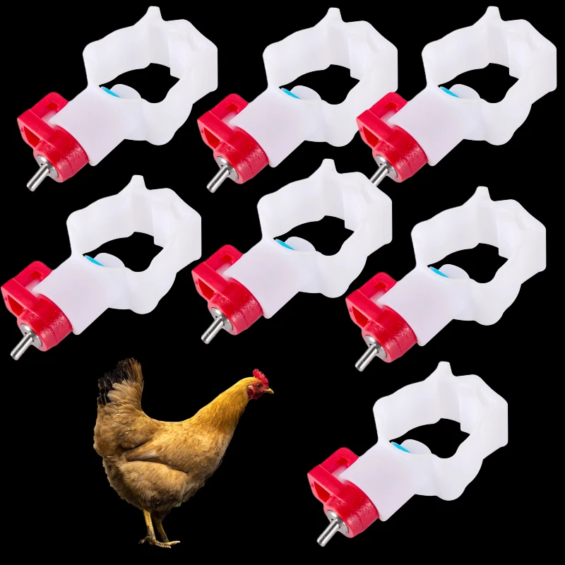 20 piezas tetina para pollo agua potable 20/25mm hebilla volaille bola de agua pezón granja Animal tornillo bebederos suministros para levantar pollos