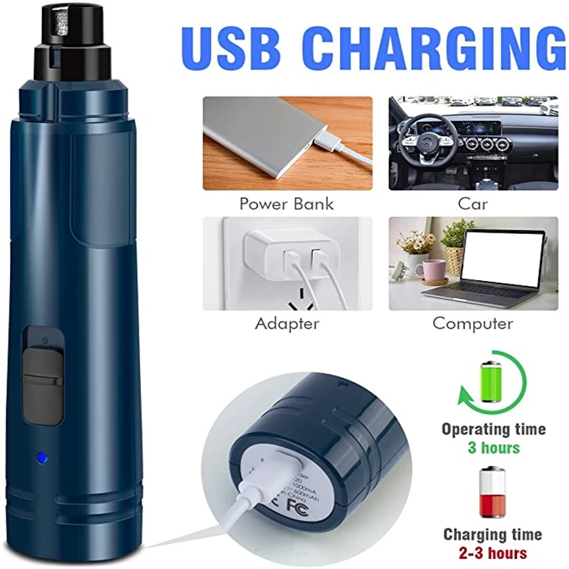 Cortaúñas eléctrico COOYOMOO con diferentes cabezales de limado