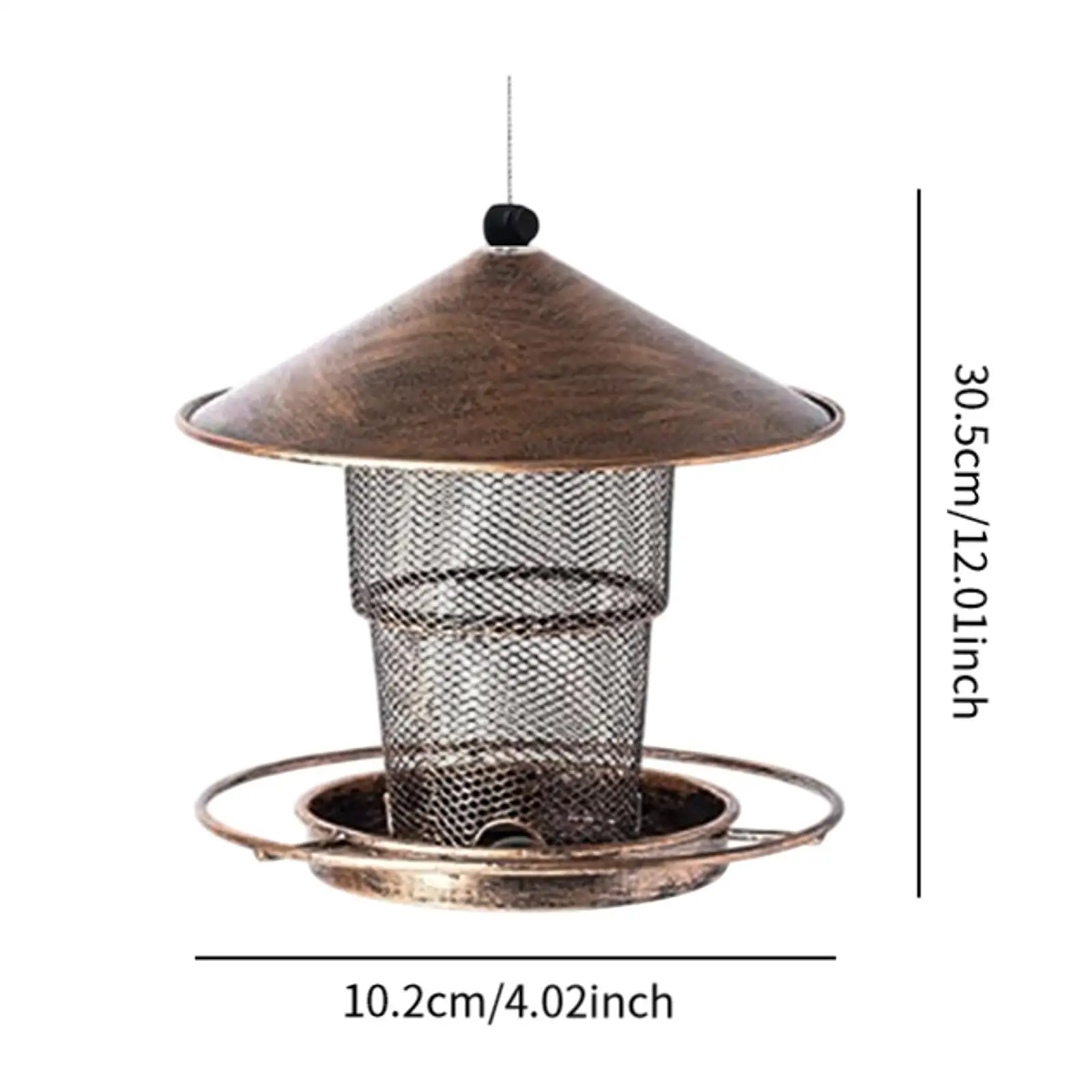 Bird Feeder for Outside Garden Decoration Weatherproof Easy Clean Hollow Design Bird Food Bowl Feeding Station for Backyard