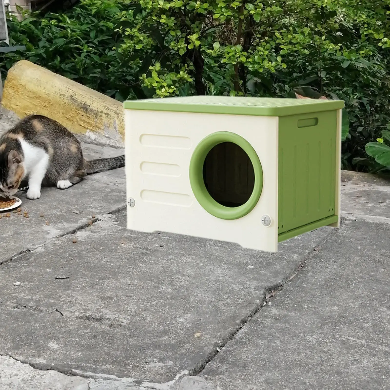 Dog Kennel, Feral Kitty House, Furniture Cave Habitats Hutch, Dog House Puppy Shelter for Small Dogs, Outdoor Indoor Puppy