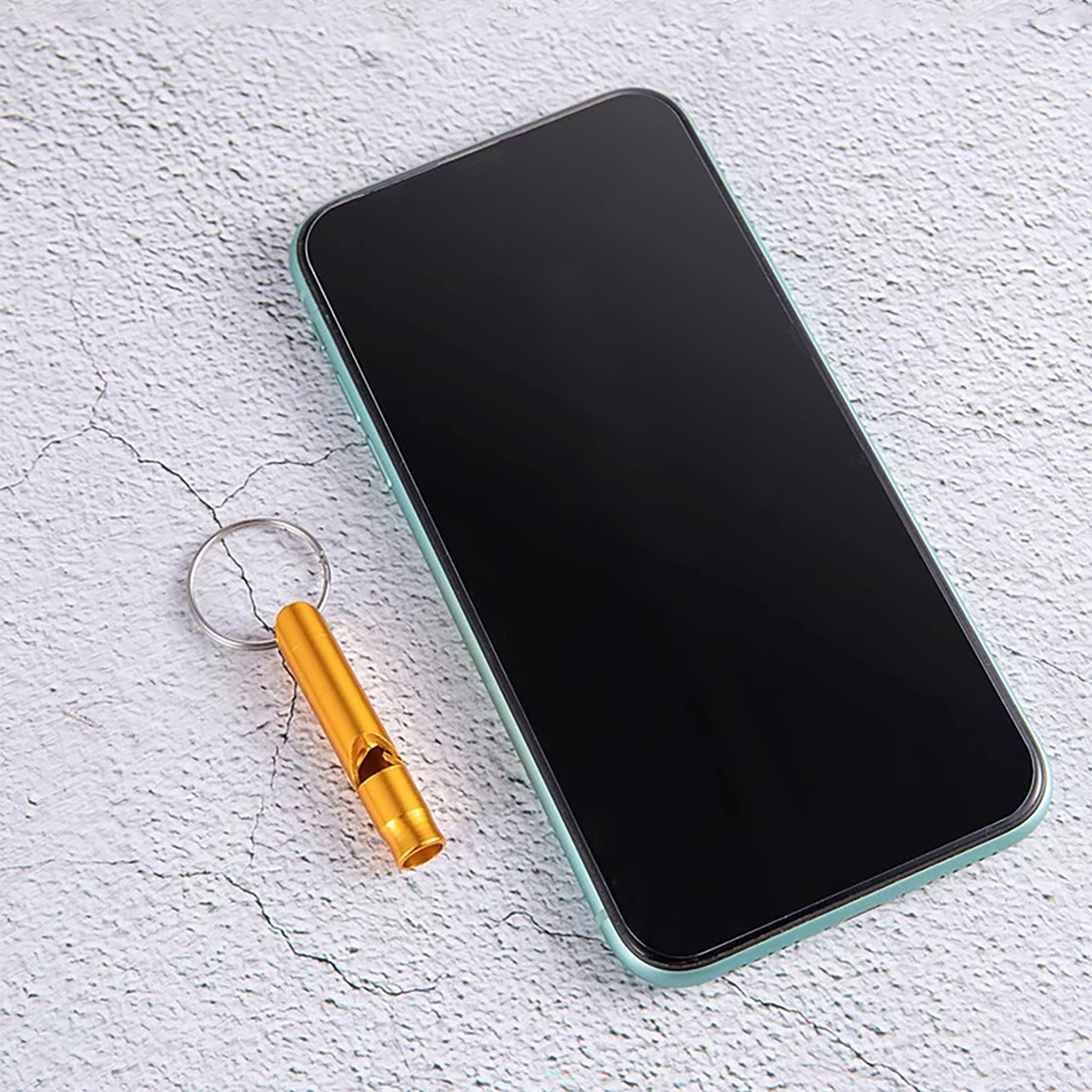 Paquete de 5 silbatos de entrenamiento de alta frecuencia de Metal, diseño de llavero portátil, entrenamiento de mascotas, silbato de juez de supervivencia al aire libre, Color aleatorio - imagen 2