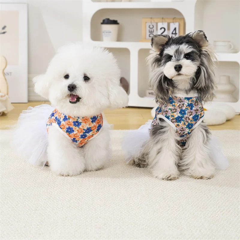 Vestido floral de verano para perros pequeños Chihuahua y Yorkie - imagen 3