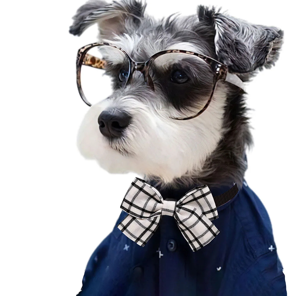 Pajarita a cuadros para perros pequeños y gatos, accesorios de aseo para mascotas, suministros para perros, 50 piezas - imagen 3