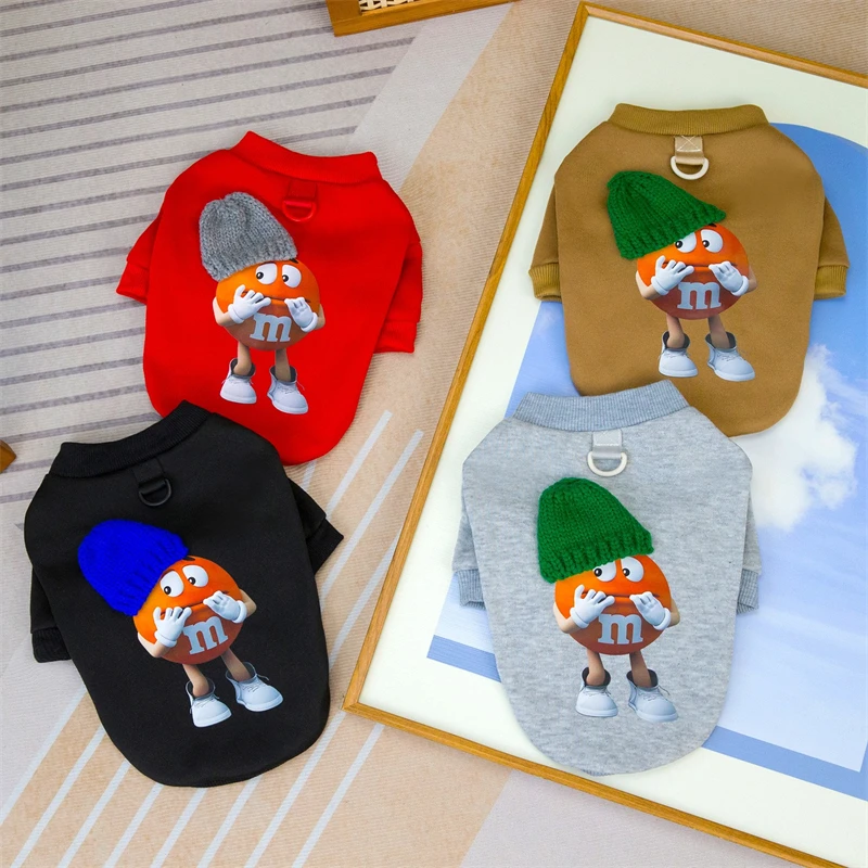 Ropa de otoño estampada para gatos, perros pequeños y medianos