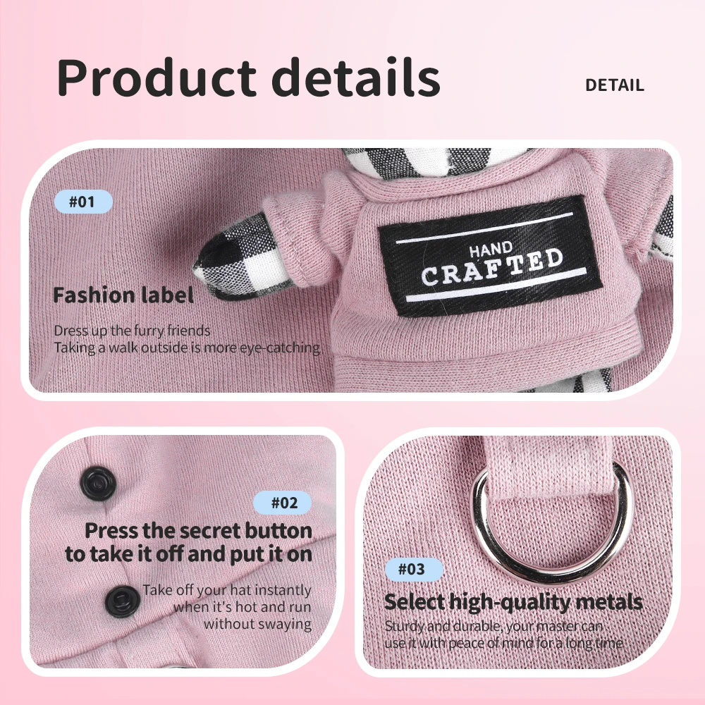 Ropa para perros de otoño e invierno con capucha, diseño de cuatro patas, muñeca blanca y negra, ropa para mascotas para perros - imagen 5