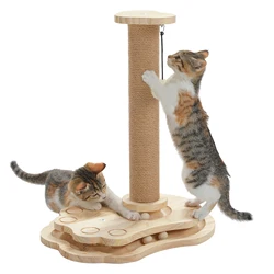 Rascador gato sisal pista bola colgante juego mueble pequeño divertido