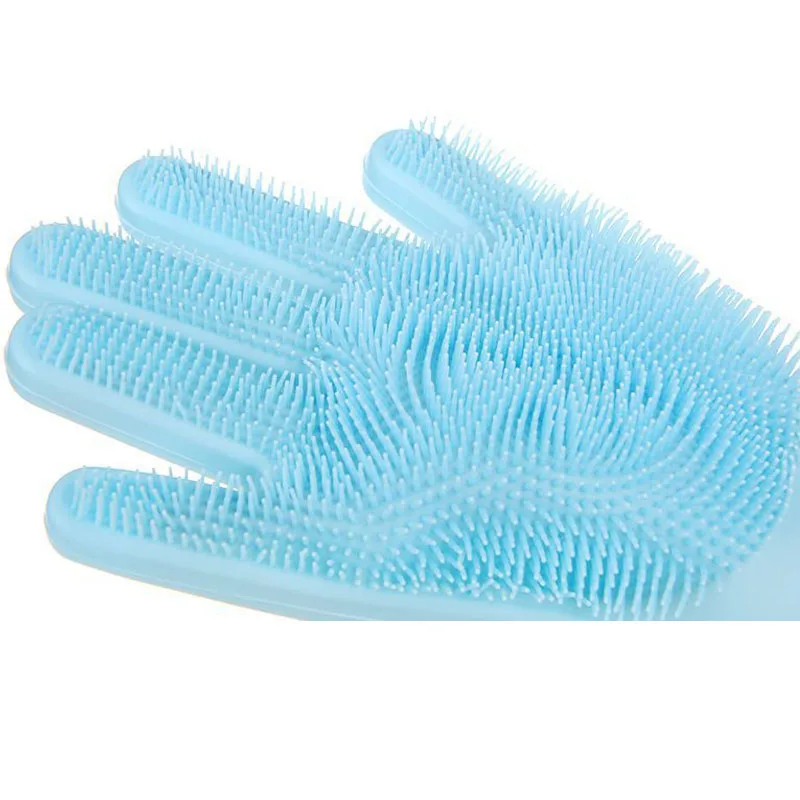 Un par de guantes de aseo para mascotas, baño para perros y gatos, peine de silicona para deshedding, cepillo de limpieza, guantes para depilación, protección de la piel de las manos - imagen 4