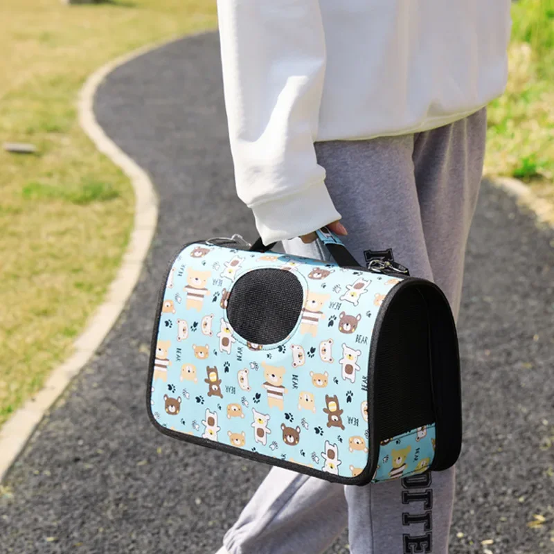 Bolsa para mascotas, bolsa para gatos, bolso portátil para salir, mochila, caja de viaje, jaula, bolso de hombro, portador de gatos - imagen 3