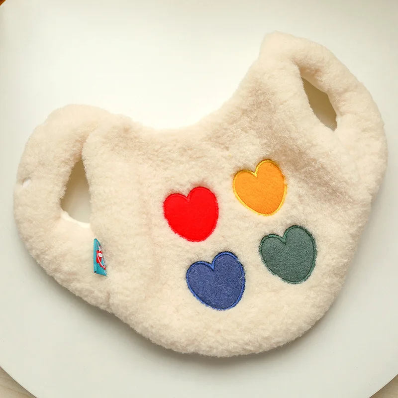 Chaleco arcoíris de lana de cordero para mascotas, ropa de otoño e invierno para perros, chaleco de invierno de peluche, ropa de dos pies para gatos, chaqueta para perros, ropa para perros - imagen 4