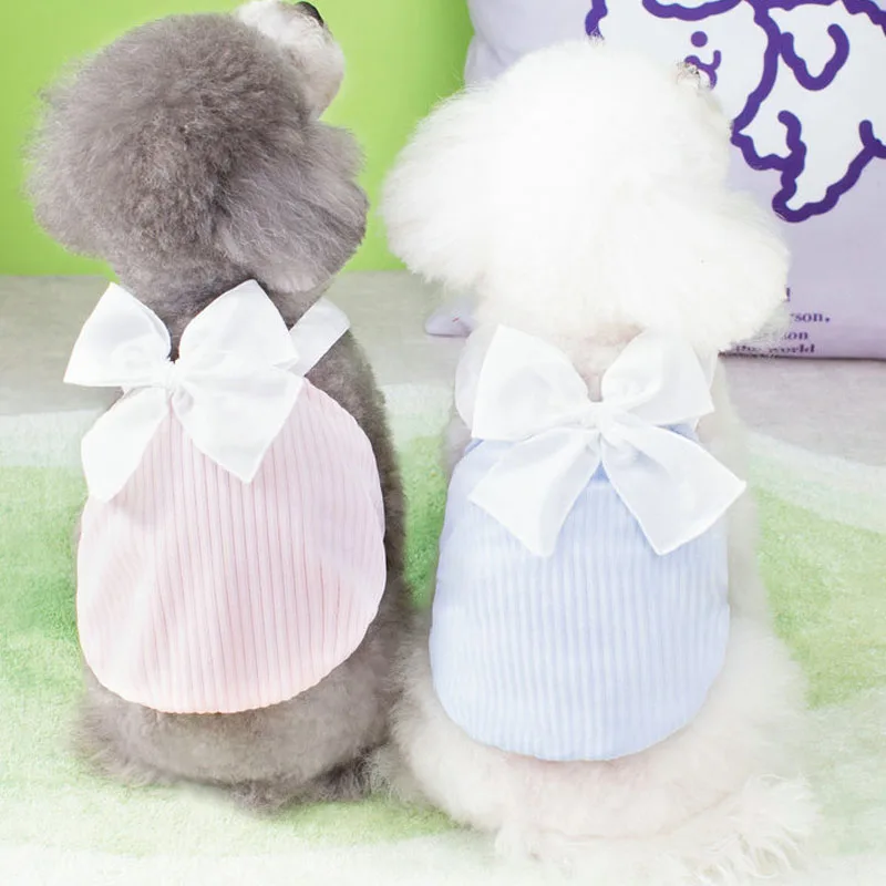 Ropa para perros, chaleco con lazo blanco de verano, camiseta con capucha para cachorros, rosa, verde, azul y amarillo, chalecos con capucha para perros pequeños, Chihuahua, perro salchicha - imagen 2