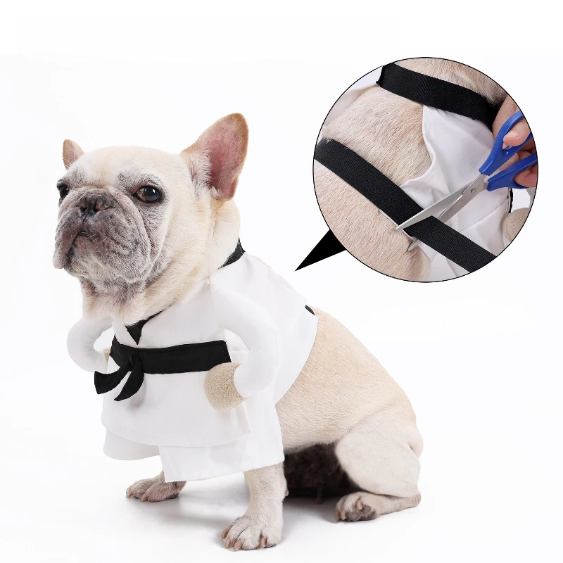 Ropa creativa para perros, ropa para perros de transformación de artes marciales, ropa divertida para perros, disfraz de Halloween para mascotas, cachorros, vacaciones - imagen 3
