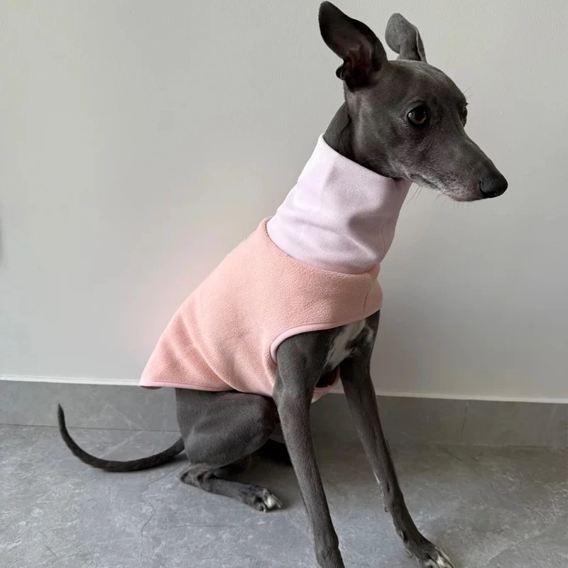 Chaleco de invierno de lana rosa para cachorros, ropa italiana de galgo Whipple para perros pequeños y medianos - imagen 3