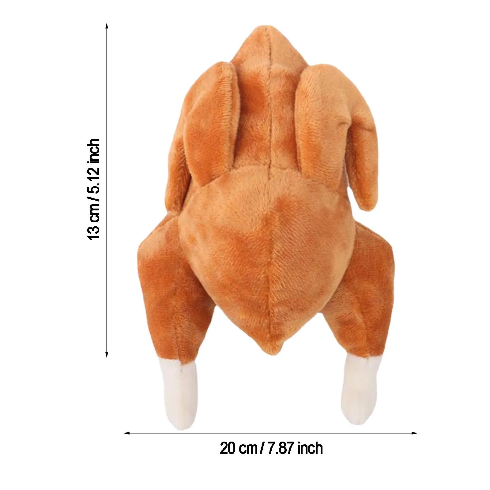 Juguete duradero para perros pavo de Acción de Gracias para masticadores agresivos, juguete de peluche chirriante con chirriador incorporado, juguete masticable resistente para perros - imagen 5