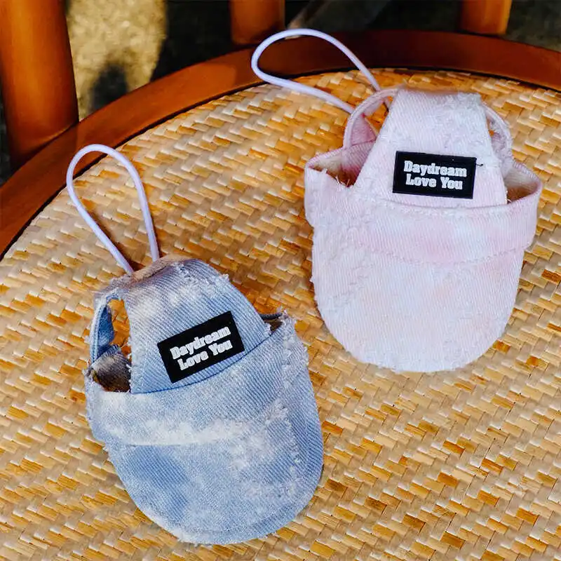 Gorra de perro INS Kawaii, gorra de béisbol ajustable para cachorros, gorra vaquera con agujeros para las orejas, Schnauzer de peluche maltés, sombrero para el sol para perros pequeños al aire libre - imagen 5