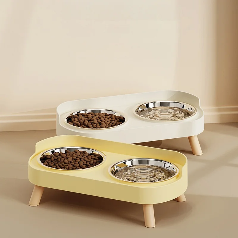 Comedero elevado doble para perros y gatos de acero inoxidable - imagen 4