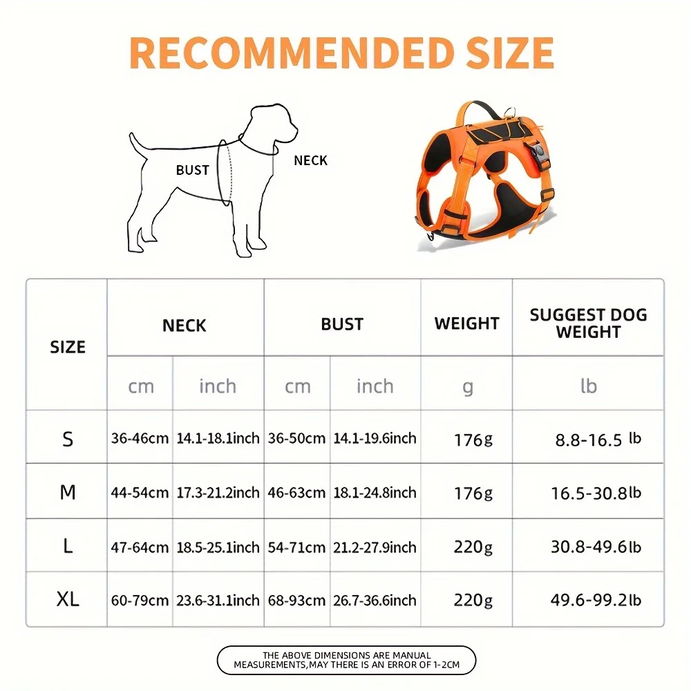 Arnés ajustable para perro, chaleco reflectante para razas grandes, Ideal para aventuras al aire libre - imagen 2