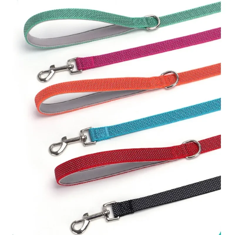 Correa reflectante para perro, asa acolchada cómoda para caminar, cuerda de nailon, 150cm, accesorios para mascotas - imagen 3