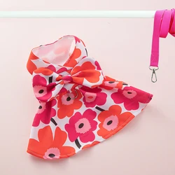 Vestido para perro con correa y arnés - hawaiano floral margaritas
