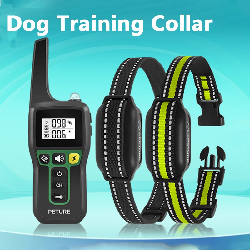 Collar de corteza para perros con control remoto, Collar de choque impermeable de 3300 pies con pitido, vibración, modo automático para perros grandes, medianos y pequeños