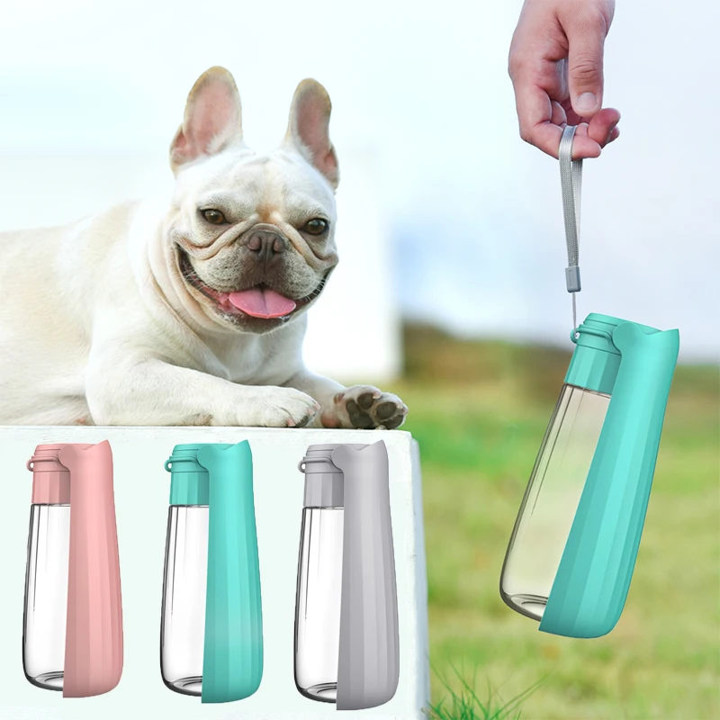 Dispensador portátil de botellas de agua para perros pequeños y grandes, cuenco plegable para senderismo al aire libre, suministros para mascotas Bulldog Francés - imagen 4