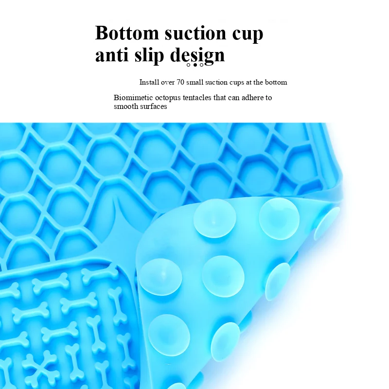 Estera de silicona para lamer mascotas, plato de comida lenta para mascotas, distracción de baño para perros, succionador de silicona para perros, suministros de alimentación para entrenamiento de alimentos para perros - imagen 4