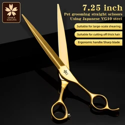 Tijeras de peluquería VG10 para perros – Corte recto profesional