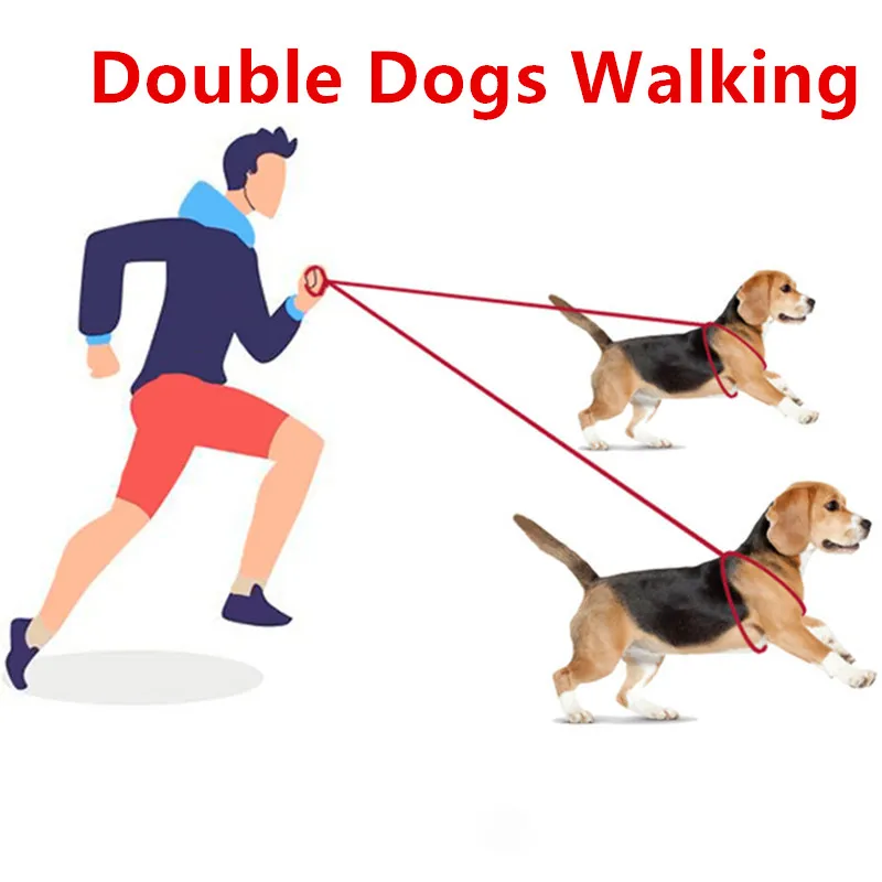 Correa para perro, correa para perro manos libres, correas dobles multifuncionales para 2 perros que caminan, correas reflectantes para perros, cuerda de cadena para correr para mascotas - imagen 5