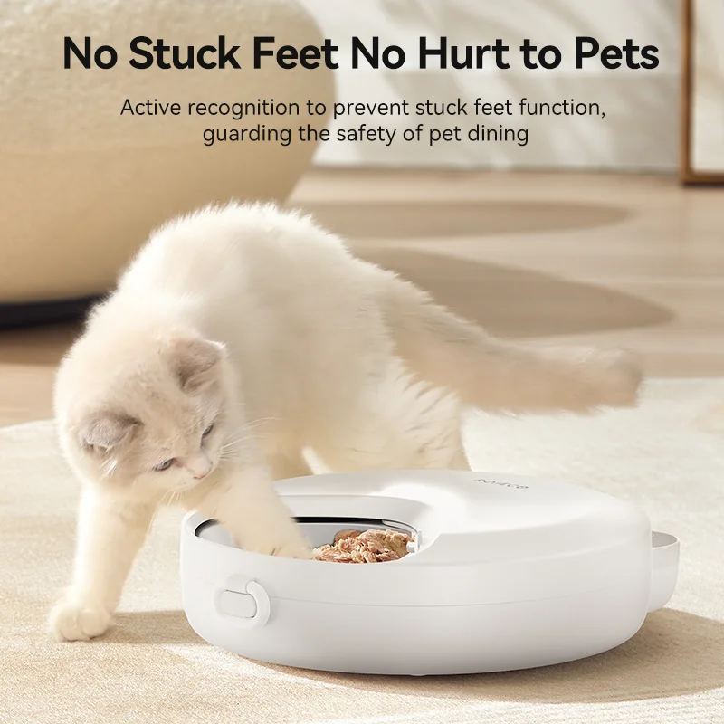 ROJECO 4 Meals Wireless Automatic Cat Feeder For Wet Dry Feeding Food Dispenser For Cats Dog Multifunctional Smart Pet Feeder - imagen 5