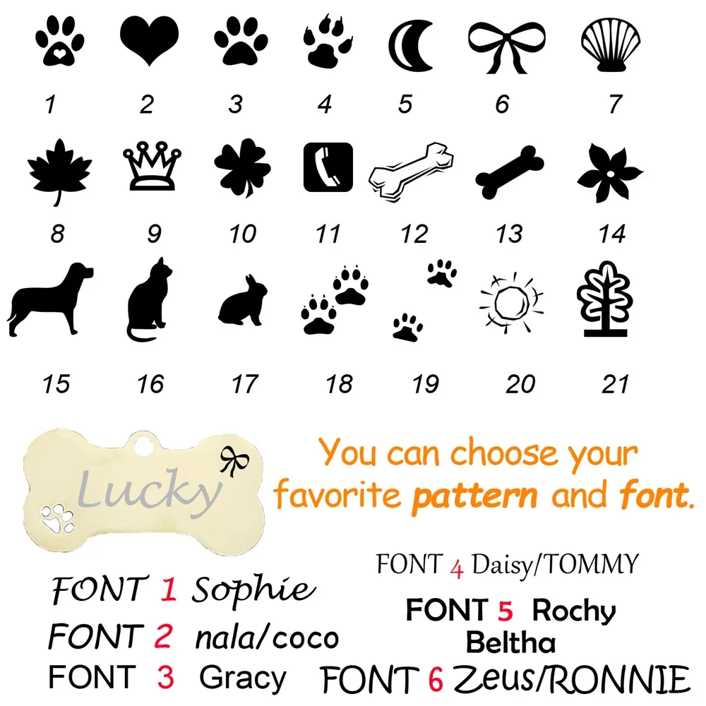 Etiqueta identificación grabada para perro y gato – Tag con nombre - imagen 2
