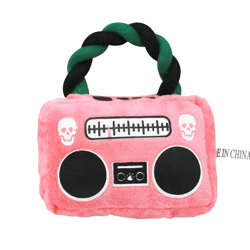 Perro cachorro cable Radio juguetes para mascotas suministros para mascotas mascotas juguete para masticar forma chirrido limpieza para perros pequeños medianos accesorios entrenamiento felpa