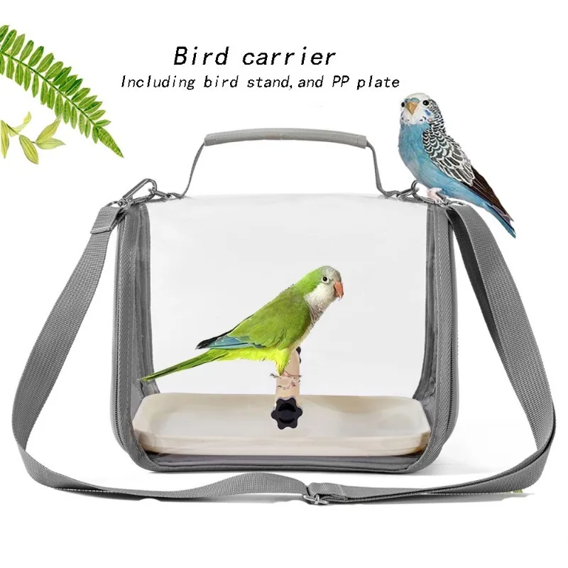 Bolsa para llevar aves, suministros de viaje transpirables para mascotas, bandolera para palomas y lagartos, bolsa transparente de mano para mascotas pequeñas, accesorios para productos - imagen 3