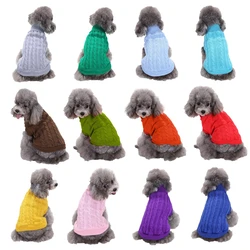 Ropa de invierno para perros y gatos: suéteres de punto liso y monos