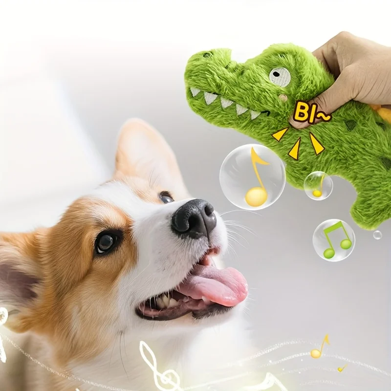 Juguete de peluche para perros, juguetes con chirrido en forma de Animal, cuerda interactiva para mascotas, accesorios para perros pequeños y medianos - imagen 3