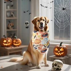 Bandana Halloween calabaza para perros y gatos - Transpirable y ligera